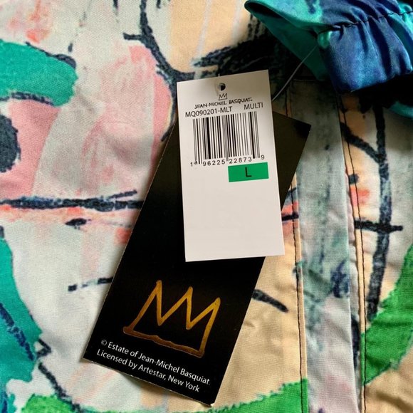 NWT Jean Michel Basquiat x Members Only Hooded Windbreaker Jacket Size L - Picture 9 of 10